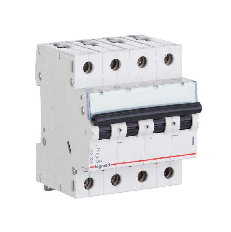  Выключатель автоматический модульный 4п C 40А 6кА TX3 6000 4мод. 400В Leg 404074 фото в каталоге от BTSprom.by
