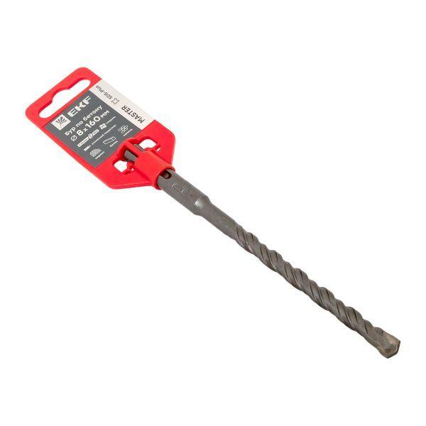  Бур по бетону SDS-plus 8х160мм 2 резца 4S спираль Master EKF db-8-160-2x4 фото в каталоге от BTSprom.by