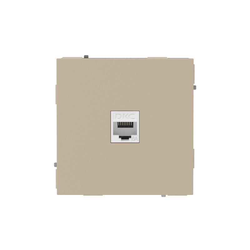 розетка компьютерная 1-м kant rj45 кат.6a без шторки ванильн. марципан dkc 7015673 от BTSprom.by