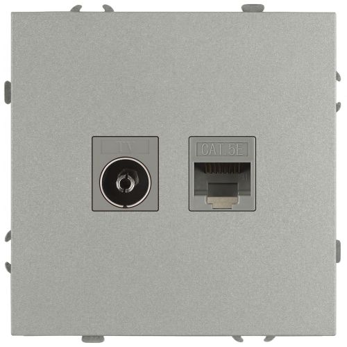 розетка комбинированная сп galaxy rj45 + tv 16а ip20 250в алюм. эра б0070780 от BTSprom.by