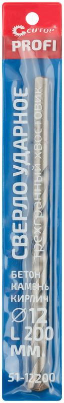  Сверло по бетону ударное Profi 12х200мм Cutop 51-12200 фото в каталоге от BTSprom.by