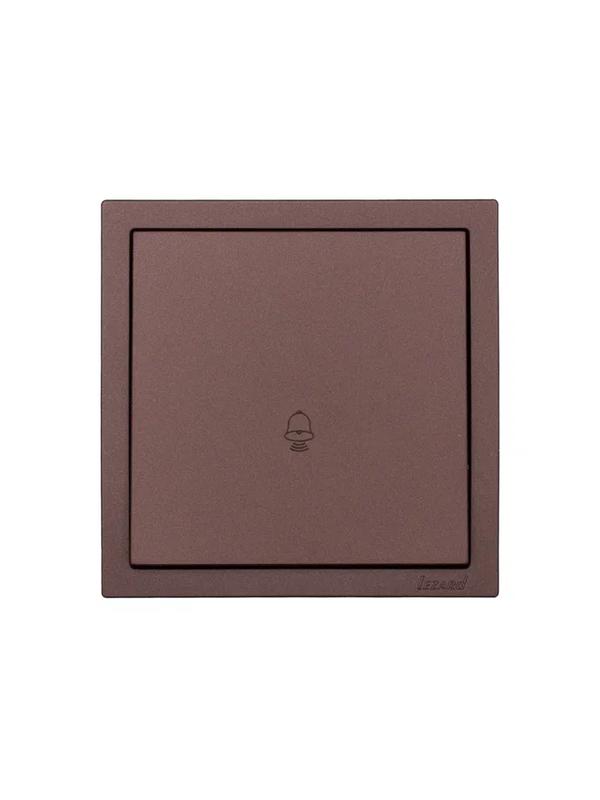  Кнопка звонка СП ZIMA IP20 безвинт. зажим шоколад LEZARD 704-7388-103QC фото в каталоге от BTSprom.by