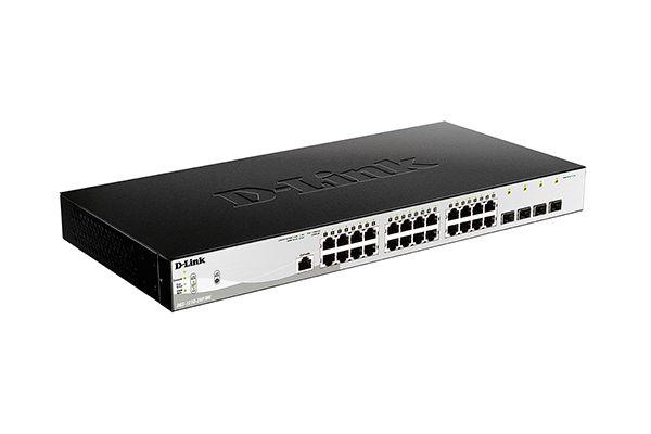 коммутатор управляемый l2 dgs-1210-28/me/p/b2a (24 порта 10/100/1000base-t и 4 порта 1000base-x sfp функция ибп для внеш. аккум. dc 12 в d-link 1841603 от BTSprom.by