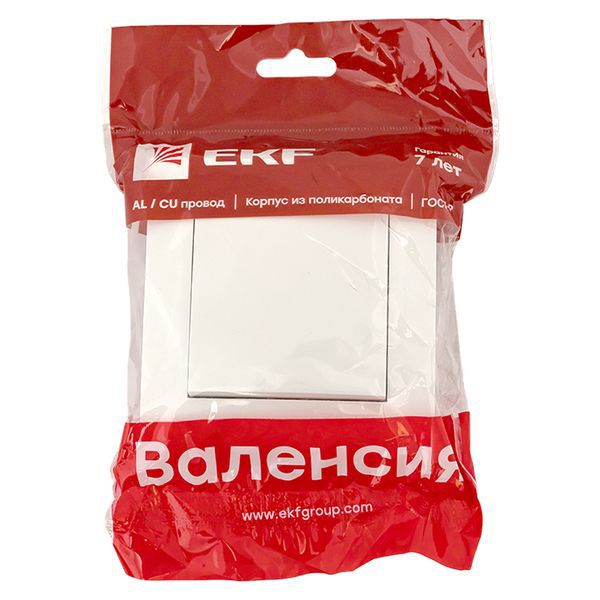  Выключатель 1-кл. СП Валенсия 10А перекрестный бел. PROxima EKF EWV10-125-10 фото в каталоге от BTSprom.by