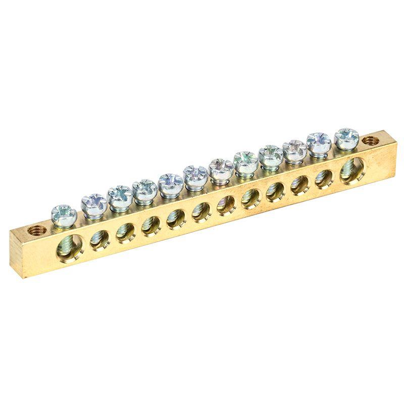 шина pen "земля-ноль" 6х9мм 12/2 (12 групп/крепеж по краям) rexant 11-2368 от BTSprom.by