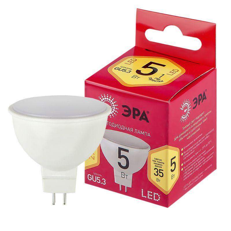 лампа светодиодная red line led mr16-5w-827-gu5.3 r 5вт mr16 софит 2700к тепл. бел. gu5.3 эра б0050230 от BTSprom.by