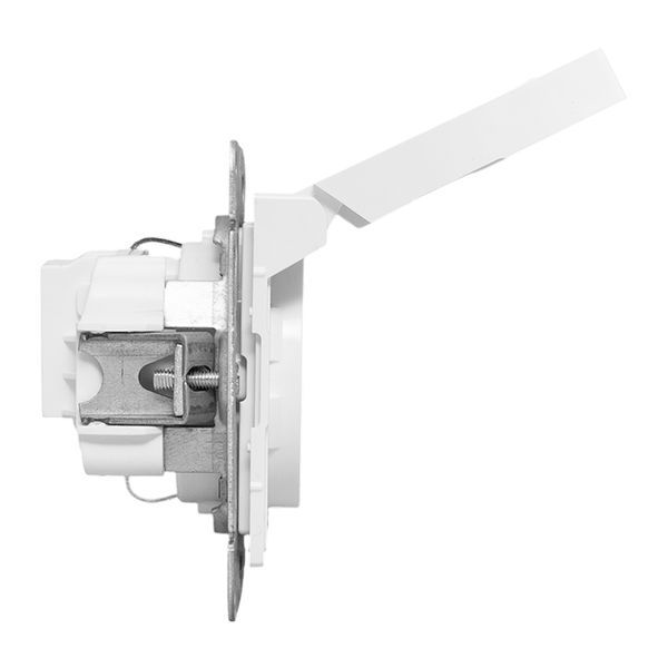  Розетка СП Эпика 16А IP44 с заземл. защ. шторки с крышкой механизм бел. EKF UP1-SOW-111-44 фото в каталоге от BTSprom.by