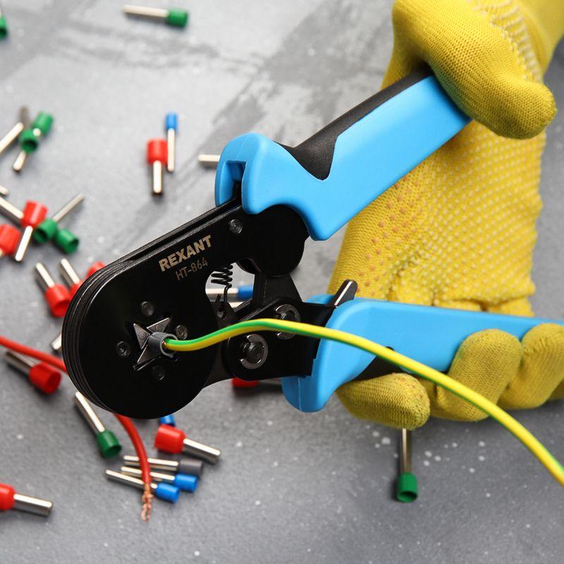 Кримпер для обжима штыревых клемм 0.25 - 6.0 кв.мм (HT-864) (TL-864) Rexant 12-3202 фото в каталоге от BTSprom.by