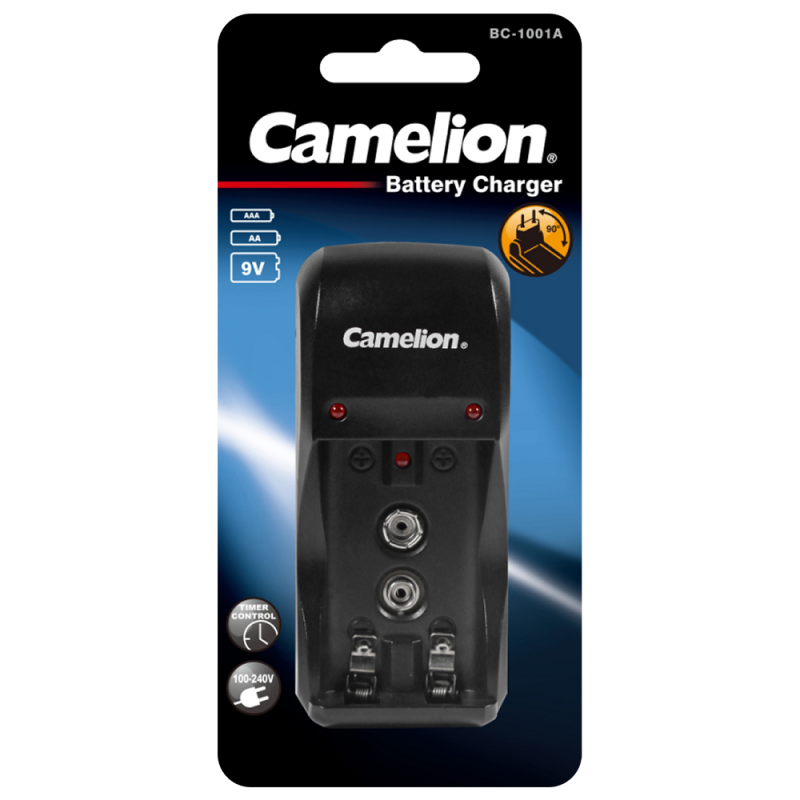 устройство зарядное bc 1001a (2хaa/aaa или 1х9v 200ма) бел. camelion 8181 от BTSprom.by