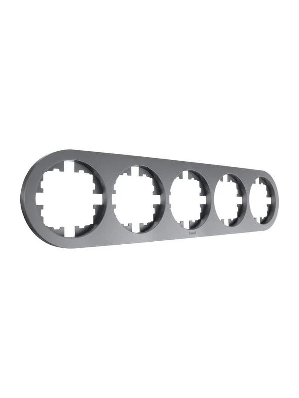  Рамка 5-м OSEN горизонт. круглая сер. матов. LEZARD 744-7400-150 фото в каталоге от BTSprom.by