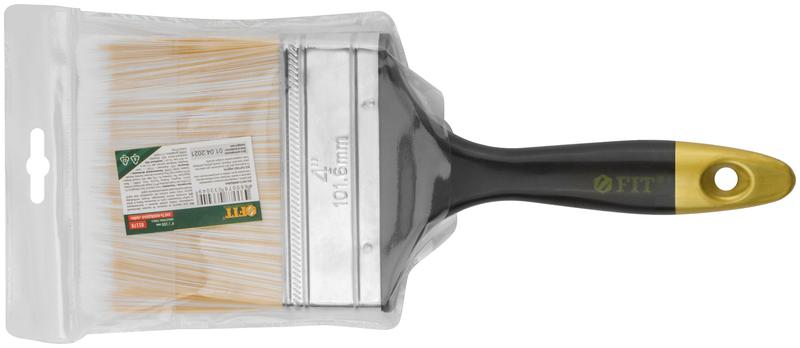  Кисть флейцевая "Лайн" искусственная щетина пластиковая ручка 4дюйм (100мм) FIT 01178 фото в каталоге от BTSprom.by