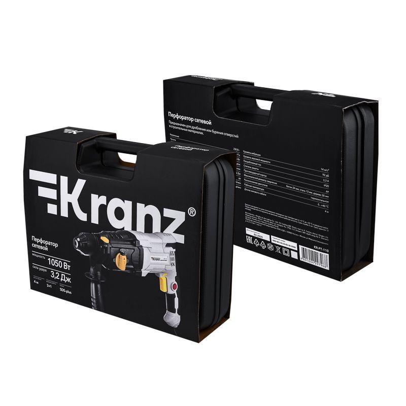  Перфоратор сетевой SDS-plus 1050Вт 3.2Дж в кейсе Kranz KR-PT-110 фото в каталоге от BTSprom.by