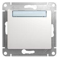  Механизм кнопки нажимной 1-кл. СП Glossa 10А IP20 (сх. 1) с табличкой бел. SchE GSL000119 фото в каталоге от BTSprom.by