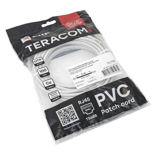  Патч-корд кат.5E UTP неэкранир. PVC сер. 7.0м TERACOM PRO EKF TRP-5EUTP-PVC-7M-GY фото в каталоге от BTSprom.by