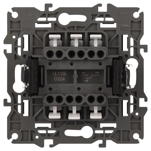  Переключатель 2-кл. СП Elegance 14-1106-05 10А IP20 250В 10AX механизм антрацит Эра Б0034247 фото в каталоге от BTSprom.by