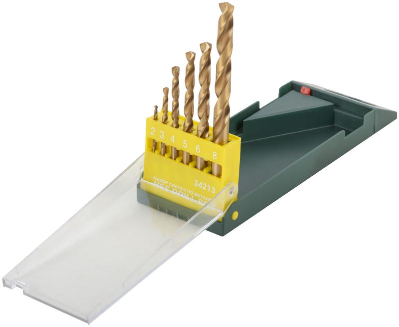  Набор сверл HSS по металлу титановое покрытие 6шт ( 2-3-4-5-6-8мм) FIT 34213 фото в каталоге от BTSprom.by