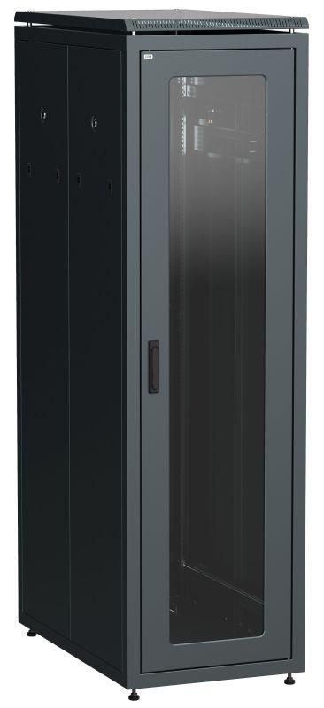 шкаф сетевой linea n 19дюйм 47u 600х1000мм стеклян. передн. дверь задн. перфорир. черн. itk ln05-47u61-gp от BTSprom.by