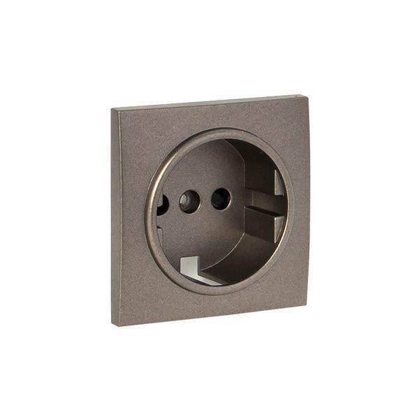  Панель лицевая Валенсия для розетки 1-м 16А защ. шторки с заземл. графит PROxima EKF ESR16-L-028-60 фото в каталоге от BTSprom.by