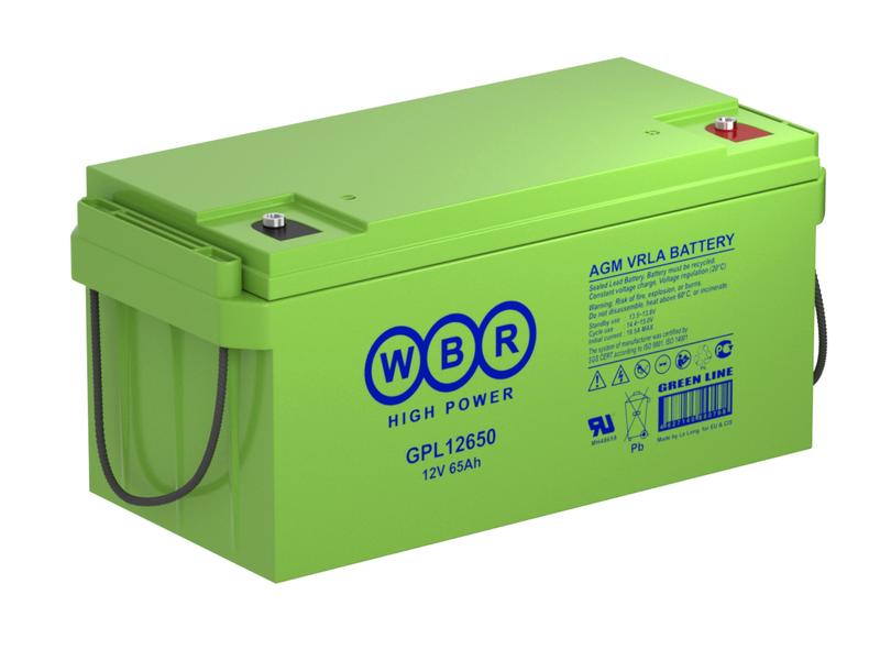  Аккумулятор 12В 65Ач WBR GPL12650 WBR фото в каталоге от BTSprom.by