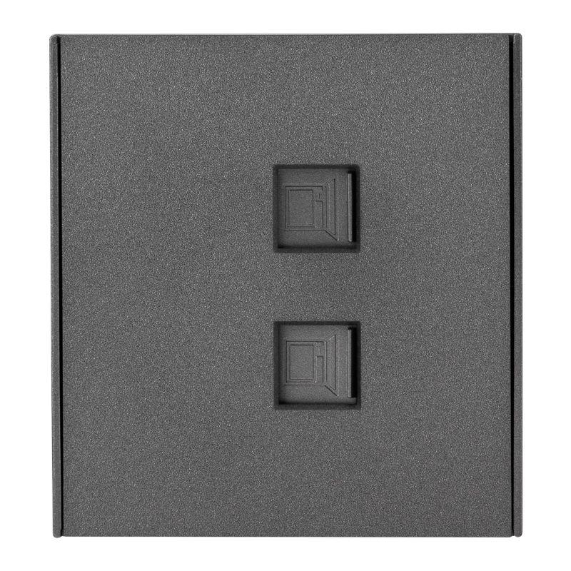 розетка компьютерная 2-м сп strong rj45 + rj45 кат.6 ip20 графит kranz kr-78-0725-6 от BTSprom.by