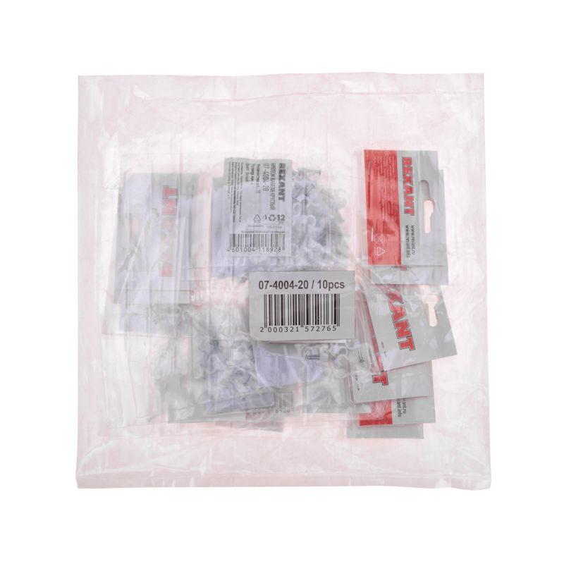  Крепеж кабеля круглый 4мм (уп.20шт) Rexant 07-4004-20 фото в каталоге от BTSprom.by