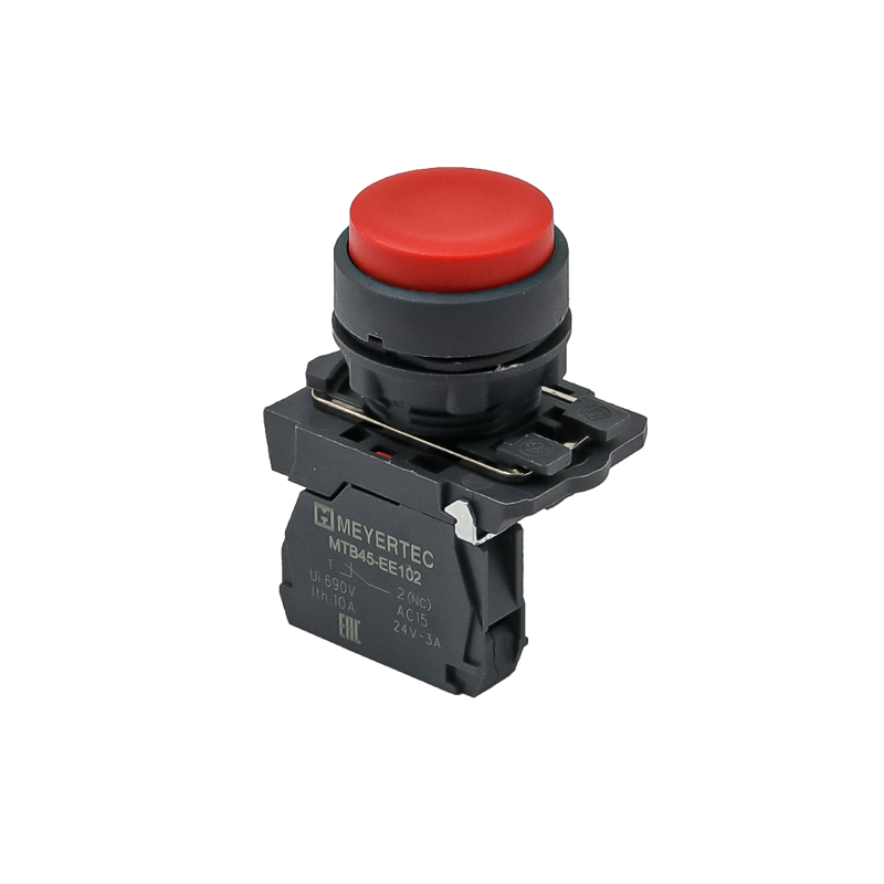 кнопка выступающая 1nс ip65 пластик mtb5-al42 красн. овен 137233 от BTSprom.by