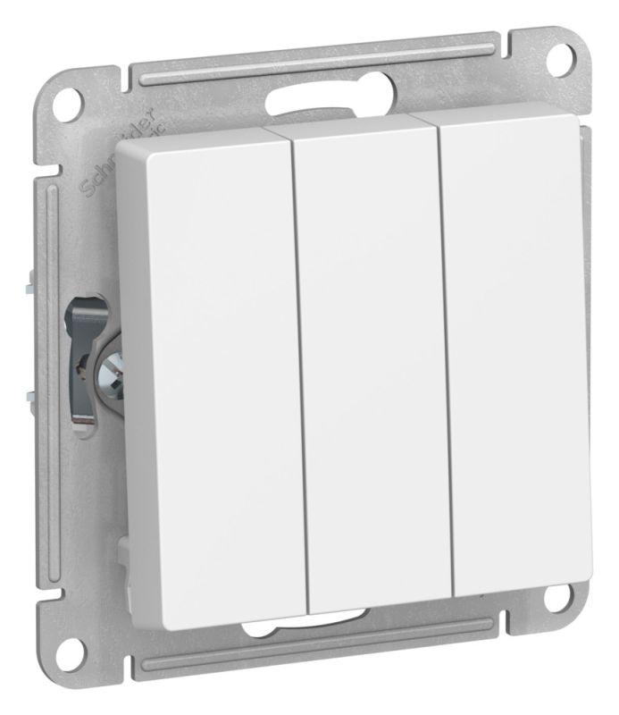 выключатель 3-кл. atlasdesign (сх. 1+1+1) 10ax механизм лотос se atn001331 от BTSprom.by