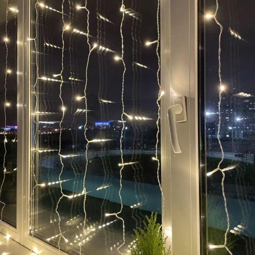  Гирлянда светодиодная "Дождь/Занавес" 1мх2м 96LED 24В IP44 тепл. свет ( без трансформатора Б0041911) ЭРА Б0041908 фото в каталоге от BTSprom.by