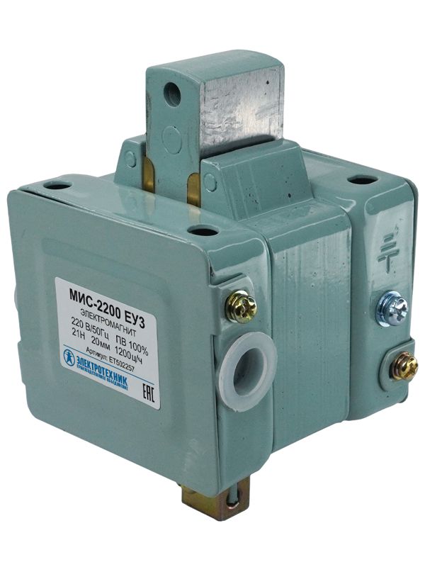 электромагнит мис-2200 еу3 220в толкающее исполнение пв 100% ip20 с жесткими выводами электротехник et502257 от BTSprom.by