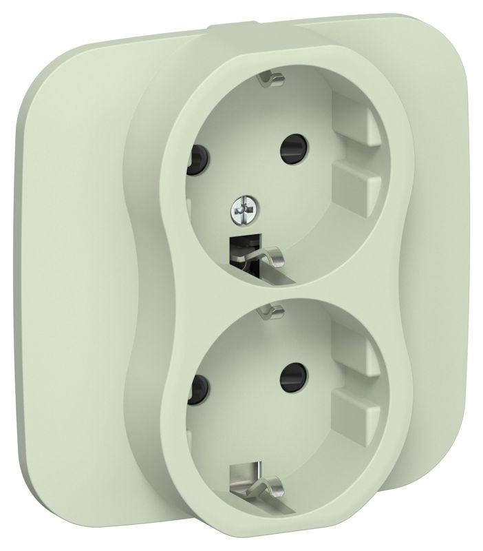 розетка 2-м сп flite рсш12-0-а-флп 16а с заземл. с защ. шторками в сборе механизм панг iek fi-r24a-16-k92 от BTSprom.by