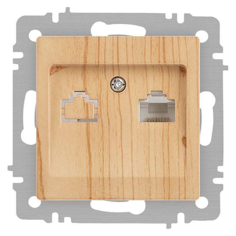 розетка компьютерная 1-м сп accent 6-303-11 rj45 ip20 сосна intro б0063644 от BTSprom.by