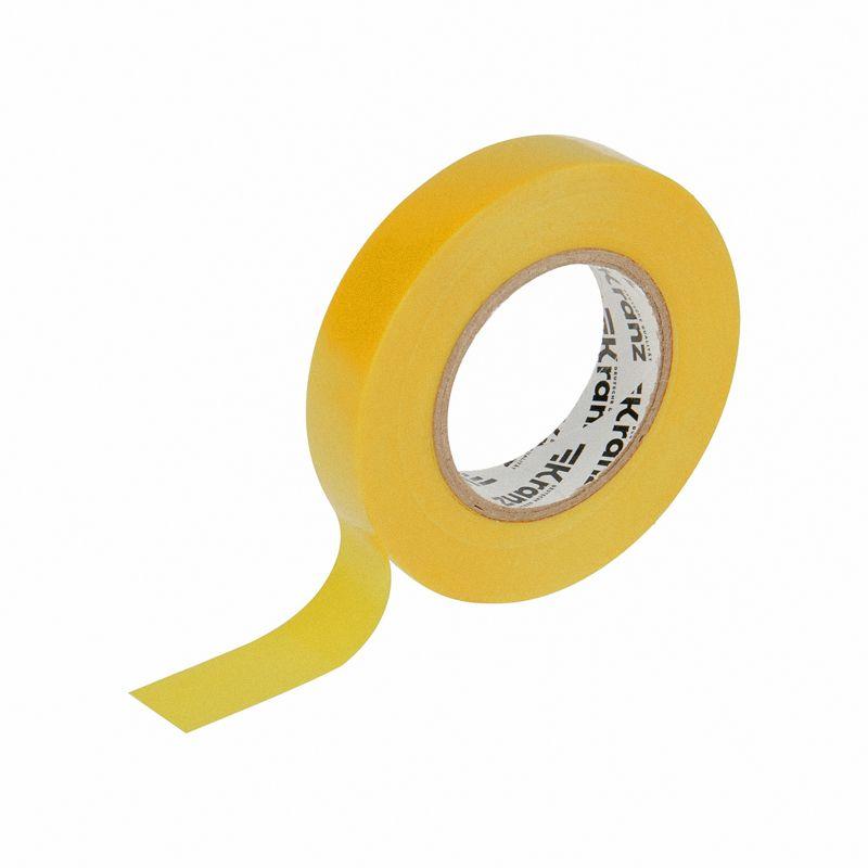  Изолента ПВХ 0.13х15мм 25м желт. (уп.5шт) Kranz KR-09-2102 фото в каталоге от BTSprom.by