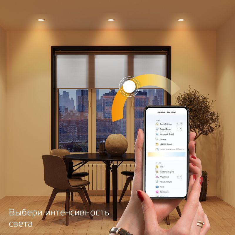 светильник светодиодный smart home 16вт 2700к ip20 1500лм 220-240в дво диммир. управление по wi-fi бел. gauss 2020122 от BTSprom.by