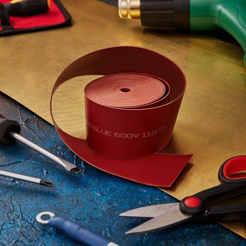  Лента термоусаживаемая ТЛ-0.8 50мм 5м с клеевым слоем красн. Rexant 48-9014 фото в каталоге от BTSprom.by