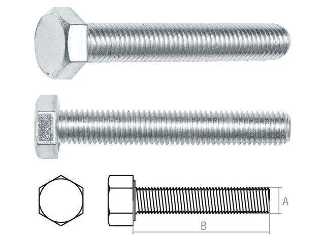 болт м14х110 мм шестигр., цинк, кл.пр. 5.8, din 933 (5 кг) starfix от BTSprom.by