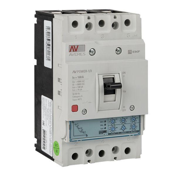 выключатель автоматический 160а 100ка av power-1/3 etu2.0 averes ekf mccb-13-160h-2.0-av от BTSprom.by