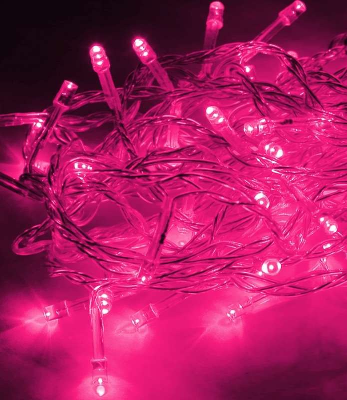 гирлянда светодиодная 50led провод 6.5м 8 режимов мигания роз. космос koc_gir50led_p от BTSprom.by
