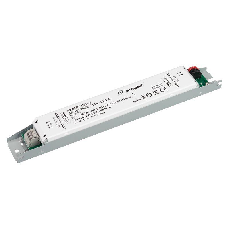 блок питания arv-sp24030-long-pfc-a 24в 1.25а 30вт ip20 метал. 5 лет arlight 031104 от BTSprom.by