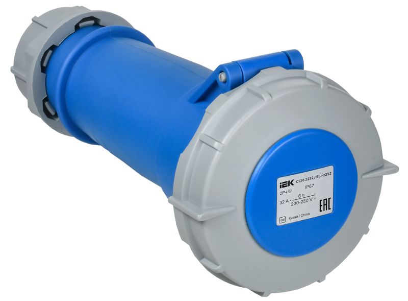 розетка переносная сси-2232 32а 6ч 220в 2p+pe ip67 iek psr21-032-3-0-67 от BTSprom.by