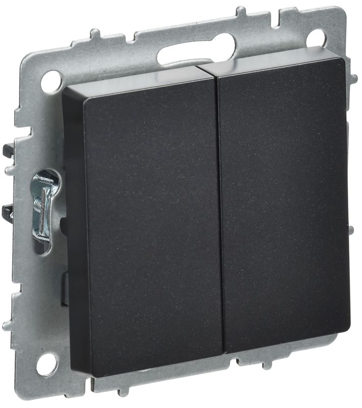 выключатель перекрестный 2-кл. сп brite вс10-2-3-брч 10а механизм черн. iek br-v23-0-10-k02 от BTSprom.by