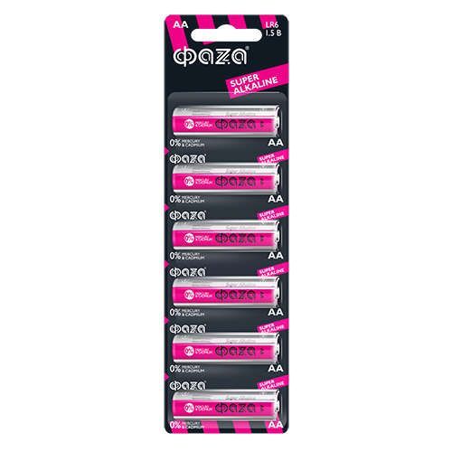 элемент питания алкалиновый aa/lr6 1.5в super alkaline bl-6 (уп.6шт) фаzа 5002043 от BTSprom.by