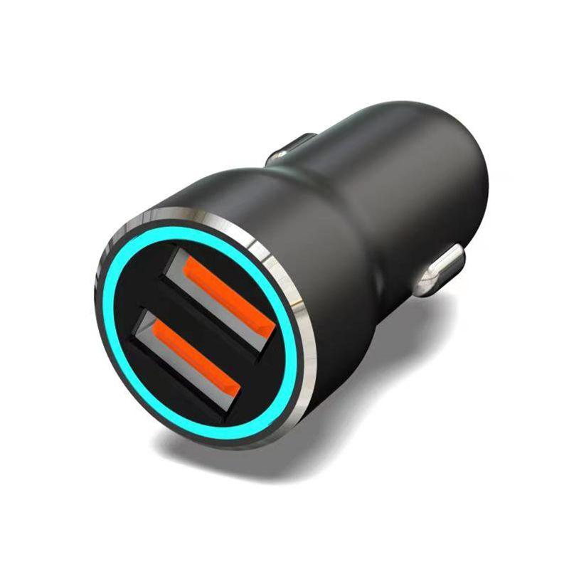 устройство зарядное автомобильное c двумя портами (usb-a + usb-a) c led-подсветкой 12вт rexant 18-2242-5 от BTSprom.by
