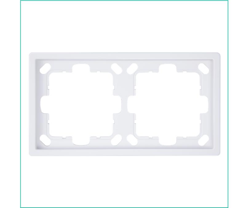 рамка 2-м сп fd бел. глянцевый jasmart fd1002w от BTSprom.by