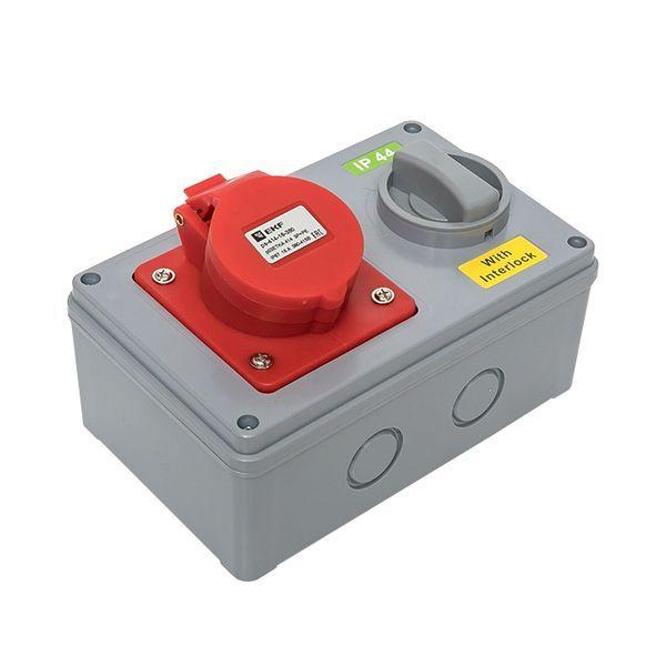  Розетка 1414 3Р+РЕ 16А 380В IP44 с блокировкой и выкл. EKF ps-1414-16-380 фото в каталоге от BTSprom.by