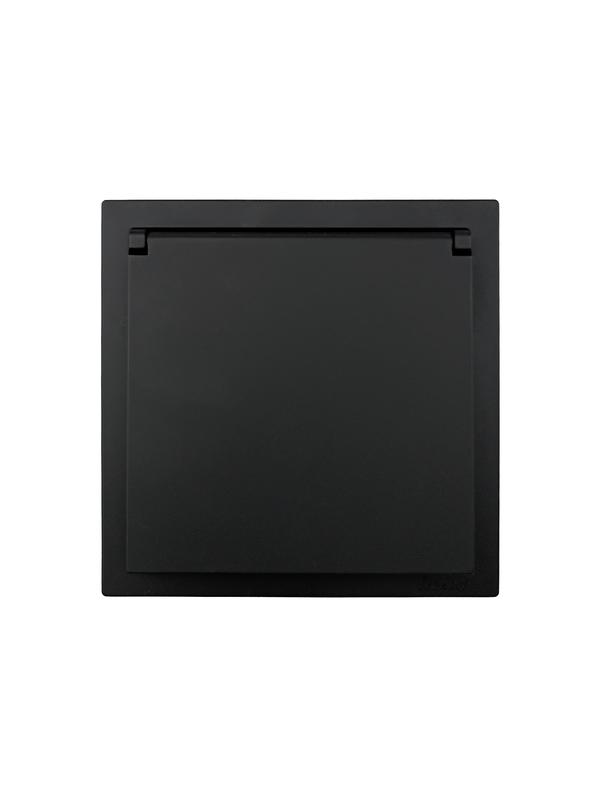  Розетка 1-мест. с/з с крышкой ПБТ СП ZIMA IP20 16А безвинт. зажим черн. бархат LEZARD 704-4288-123BQC фото в каталоге от BTSprom.by