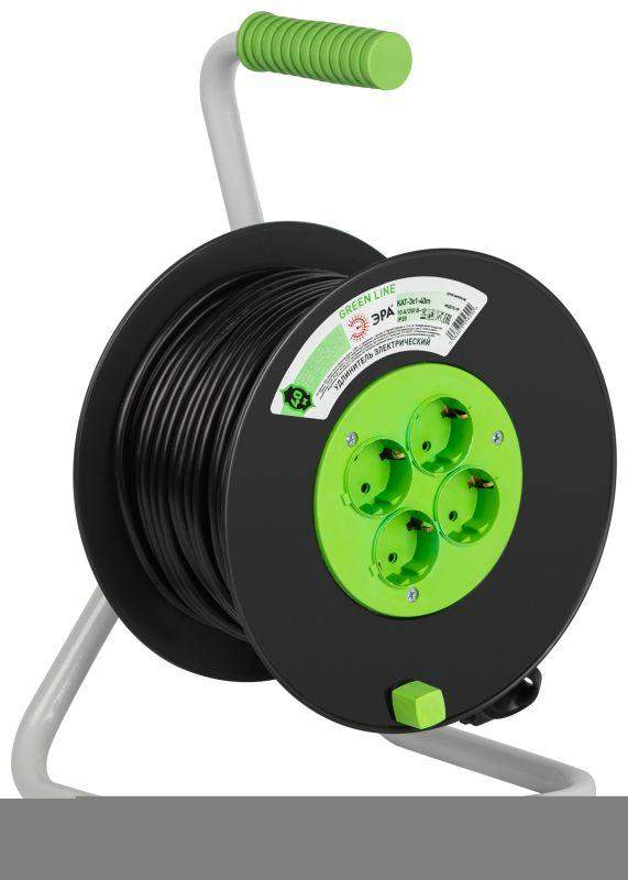 удлинитель на пластик. катушке 4х40м с заземл. kat-3x1-40m greenline пвс 3х1 эра б0065116 от BTSprom.by