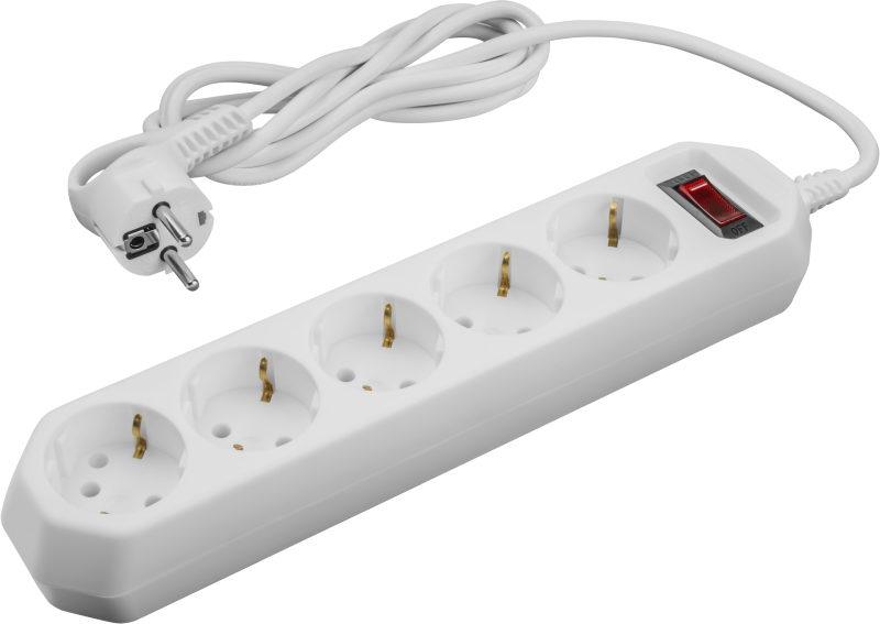 удлинитель с сетевым фильтром 5х5м 10а ip20 2.2квт пвс 3х0.75 с выкл. с инд. сети бел. онлайт 90781 от BTSprom.by