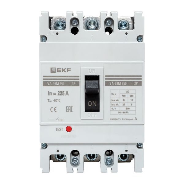  Выключатель автоматический 3п 250/225А 35кА ВА-99М PROxima EKF mccb99-250-225m фото в каталоге от BTSprom.by