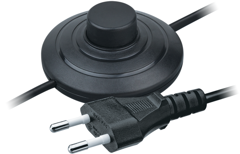 шнур 61 601 nps-fs01-170-2х0.5-bl 1.7м с выкл. черн. navigator 61601 от BTSprom.by
