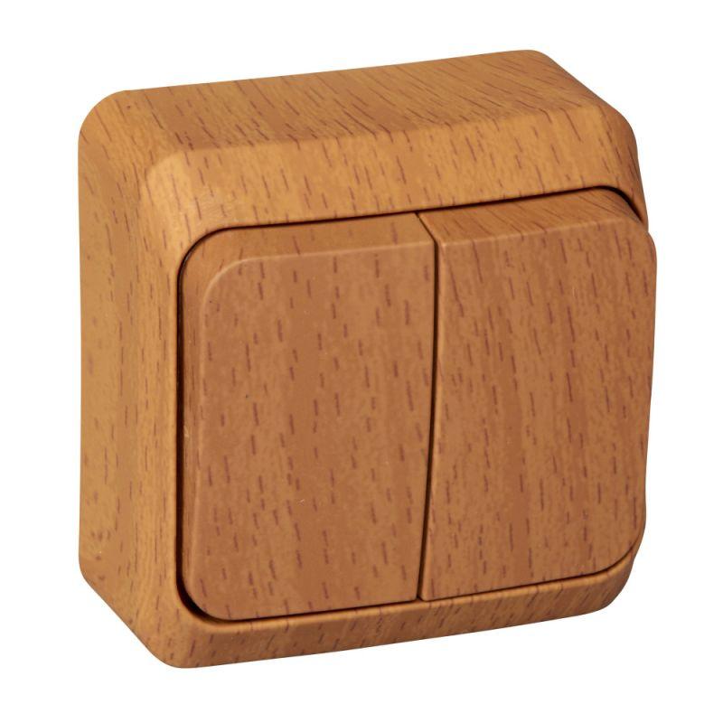 выключатель 2-кл. оп этюд дача 10а ip20 бук se ba10-002t от BTSprom.by